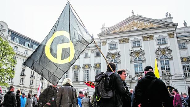 Identitarian Movement demonstration in Vienna