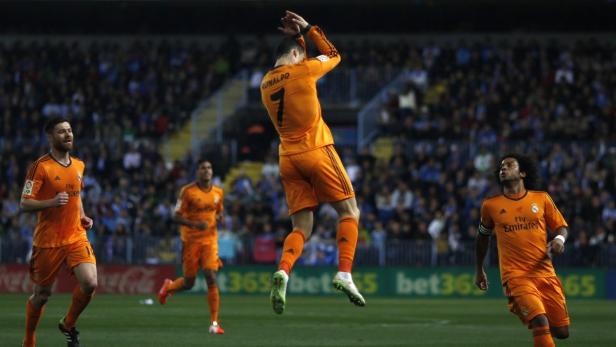Real Madrid's Ronaldo celebrates after scoring a g