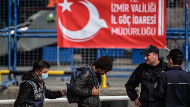 Migranten, die von Europa in die Türkei gebracht wurden