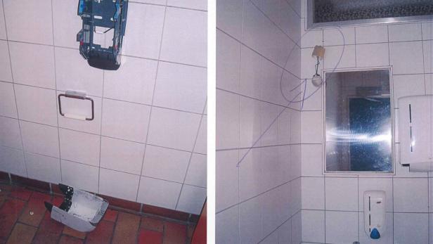 Vandalenakt in der Toilette am Kinoparkplatz