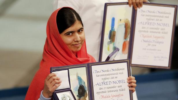 Stolze Preisträgerin: Malala Yousafzai