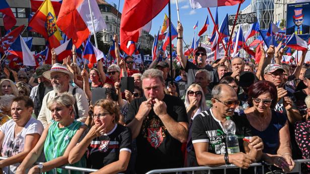 Tschechen demonstrieren in Prag