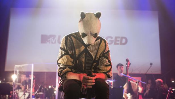 Cro, der deutsche Superstar mit Pandamaske, bei der "MTV Unplugged"-Session.