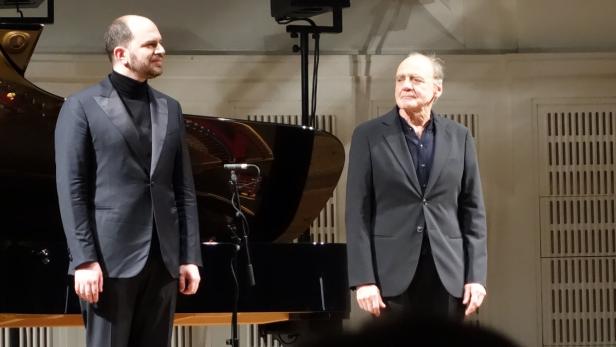 Bruno Ganz (re.) mit dem Pianisten Kirill Gerstein im Mozartsaal