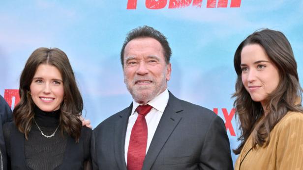 Katherine Schwarzenegger (li.), Arnold Schwarzenegger und Christina Schwarzenegger