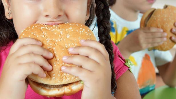 Boy And Girl With Hamburgers