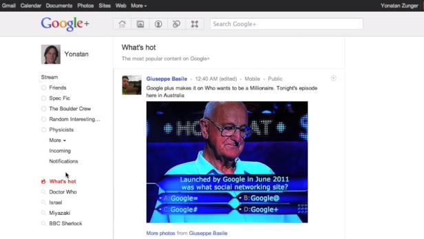 Google+ zeigt, was gerade "heiß" ist