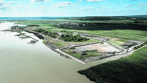 Construction Sites at Neusiedl Lake in Austria