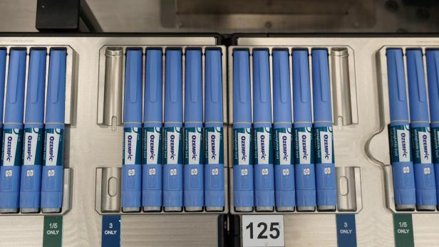 FILE PHOTO: Ozempic pens sit on a production line at Novo Nordisk's site in Hillerod