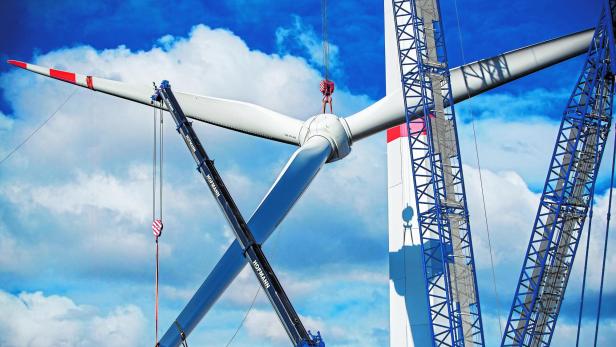 Aufbau eines neuen Windparks