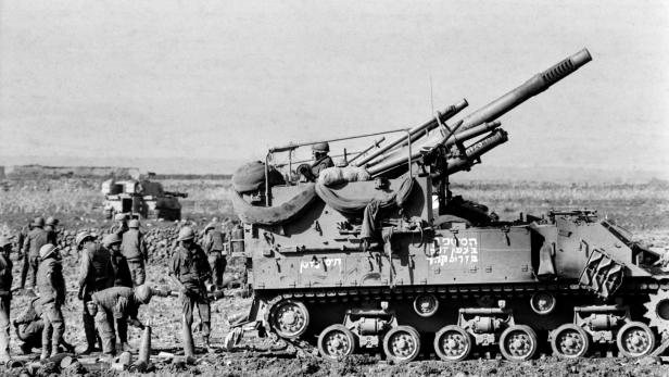 Israelische Artillerie am Golan 1973