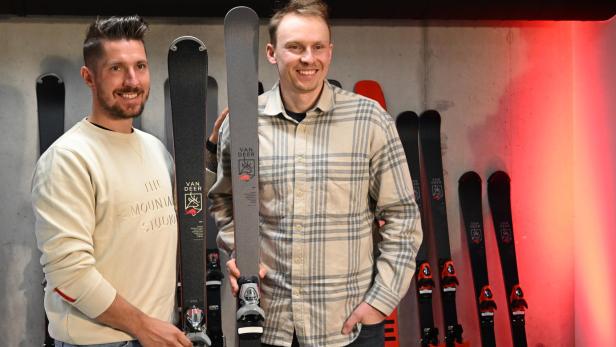 Marcel Hirscher und Henrik Kristoffersen mit dem neuen Ski