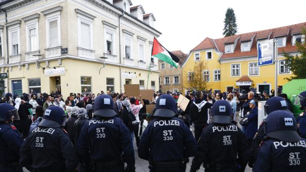 Nahost-Konflikt: Dutzende bei untersagter Demo in Graz