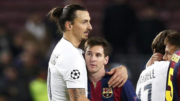 Eines steht fest: Ibrahimovic und Messi haben einander lieb.