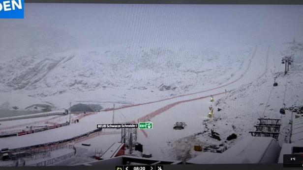 Pünktlich zum Weltcupauftakt: Neuschnee am Gletscher in Sölden