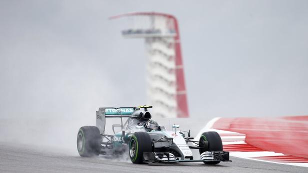 Rosberg kam auf der nassen Strecke in Austin am besten zurecht.