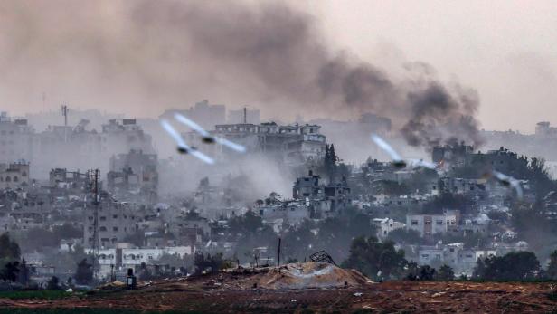 Smoke rises from the northern part of the Gaza Strip