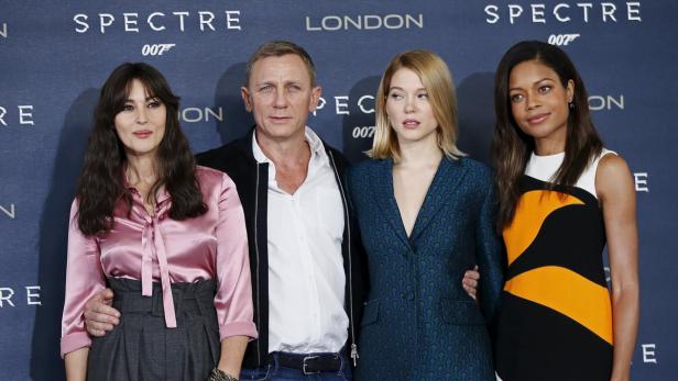 Monica Bellucci, Daniel Craig, Lea Seydoux und Naomie Harris.