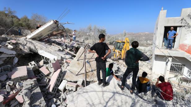 Zerstörtes Haus nahe Ramallah