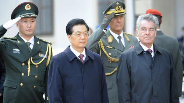 Chinas Staatschef in Wien: Tumult
