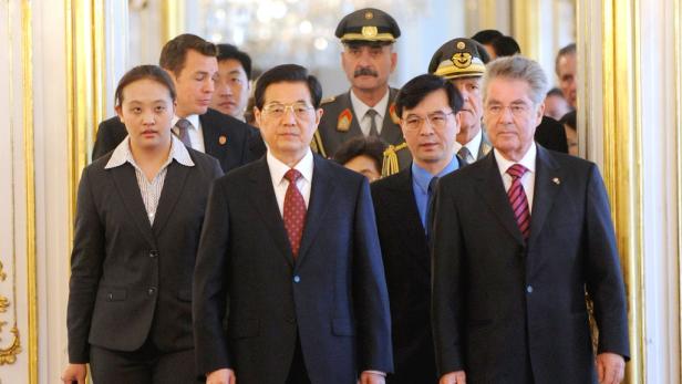 Chinas Präsident Hu in Wien