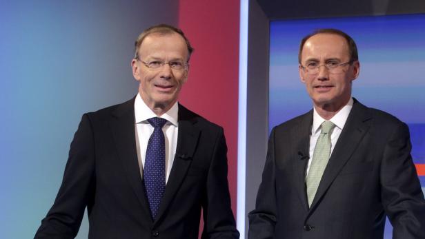 Eugen Freund (SPÖ, l.) und Othmar Karas (ÖVP)