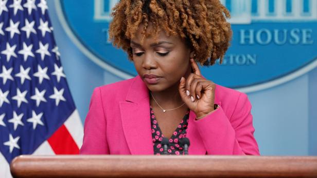 White House Press Secretary Jean-Pierre holds the daily press briefing at the White House in Washington