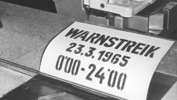 Wegen Streiks geschlossener Vorverkaufsschalter, 1965