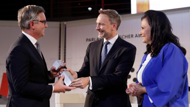 Amtskollegen: Magnus Brunner (ÖVP) und Christian Lindner (FDP), Gitta Connemann (MIT-Bundesvorsitzende)