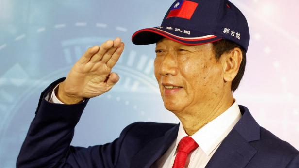 FILE PHOTO: Foxconn founder Terry Gou lies low in Taiwan election as China tax probe reverberates