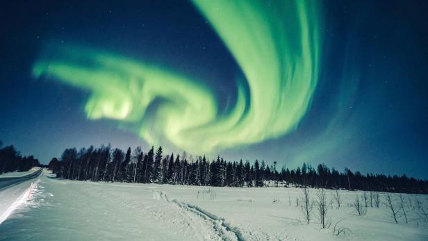 Nordlichter über Rovaniemi