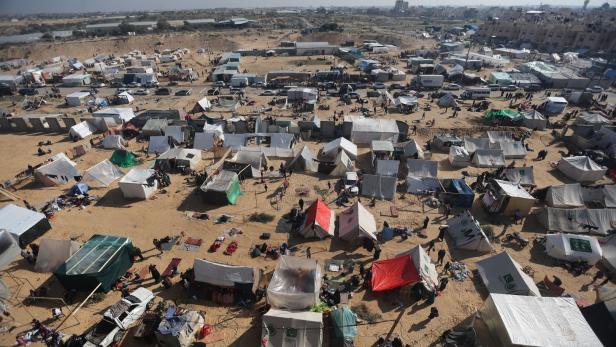 Zeltlager für geflüchtete Palästinenser in Rafah