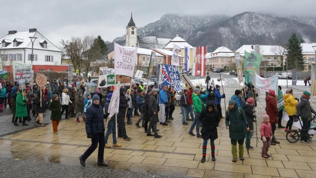 Ende November wurde in Molln gegen die geplanten Gasbohrungen demonstriert.