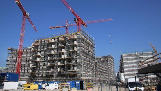 Baustelle in einem Stadtentwicklungsgebiet