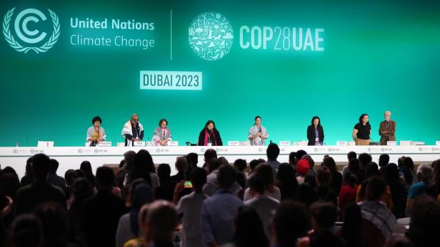 Symbolbild: Schweigeminute bei der COP28 Conference in Dubai