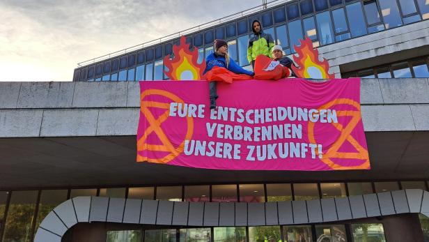 Auch am 4. Oktober protestierten die Klimaschützer in Bregenz gegen den Tunnelbau.