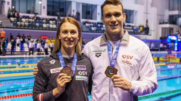 Lena Kreundl gewann in Otopeni Bronze über 200m Lagen, Bernhard Reitshammer Gold über 100m Lagen