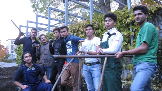 Flüchtlinge helfen im Geriatriezentrum Wienerwald