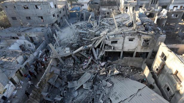 Zerstörte Gebäude im Gazastreifen
