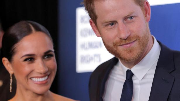 FILE PHOTO: The Duke and Duchess of Sussex, Harry and Meghan, attend the 2022 Robert F. Kennedy Human Rights Ripple of Hope Award Gala in New York City