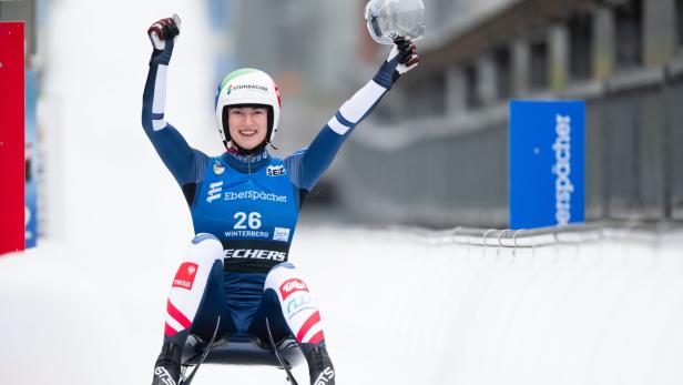 Heimsieg in Igls: Rodlerin Madeleine Egle rast zu EM-Gold