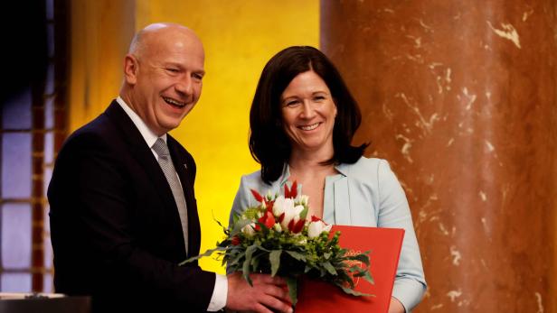 Berliner Bürgermeister Kai Wegner und Katharina Günther-Wünsch