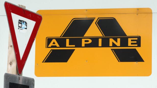 A logo of Alpine Bau is pictured next to a traffic sign at a construction site in Vienna June 25, 2013. Austria&#039;s centrist coalition agreed a 1.5 billion euro ($1.96 billion) economic stimulus plan on Tuesday, eager to show voters before September elections that the government is ready to counter any downturn. Spurred by the insolvency last week of Alpine Bau, the country&#039;s second-biggest construction group that employs nearly 5,000 people in Austria, the plan approved by the cabinet aims to lend the economy a hand over the 3-1/2 years to end-2016 without boosting public debt. REUTERS/Heinz-Peter Bader (AUSTRIA - Tags: BUSINESS CONSTRUCTION LOGO EMPLOYMENT POLITICS)