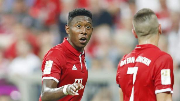 David Alaba von Bayern München während eines Fußballspiels.