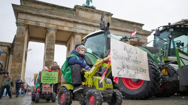 Die Proteste der Landwirte vor dem Brandenburger Tor