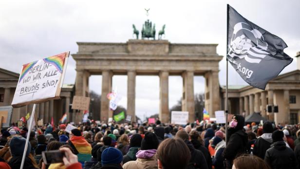 Demonstration against the far-right Alternative for Germany (AfD) party in Berlin