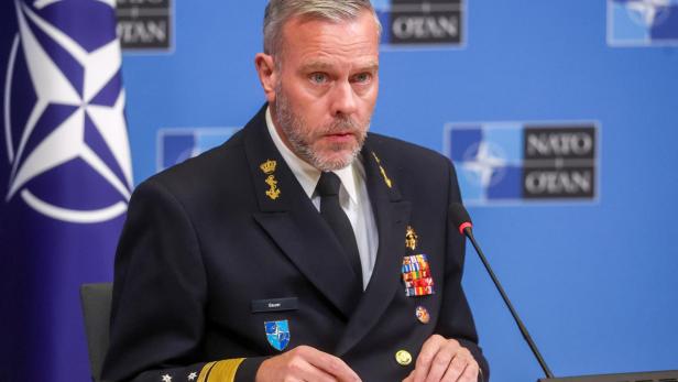 Nato-Admiral Rob Bauer beim Treffen der Military Chiefs of Defence in Brüssel