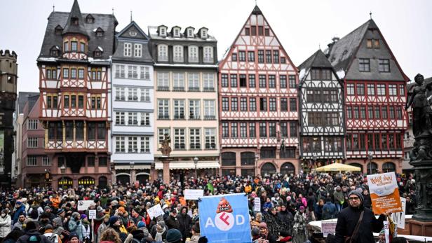 Auch in Frankfurt wird gegen rechts demonstriert