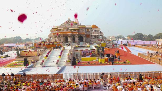 Die Eröffnung des neuen Tempels in Ayodhya