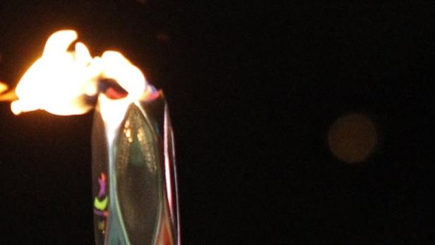 Olympisches Feuer im Londoner Tower